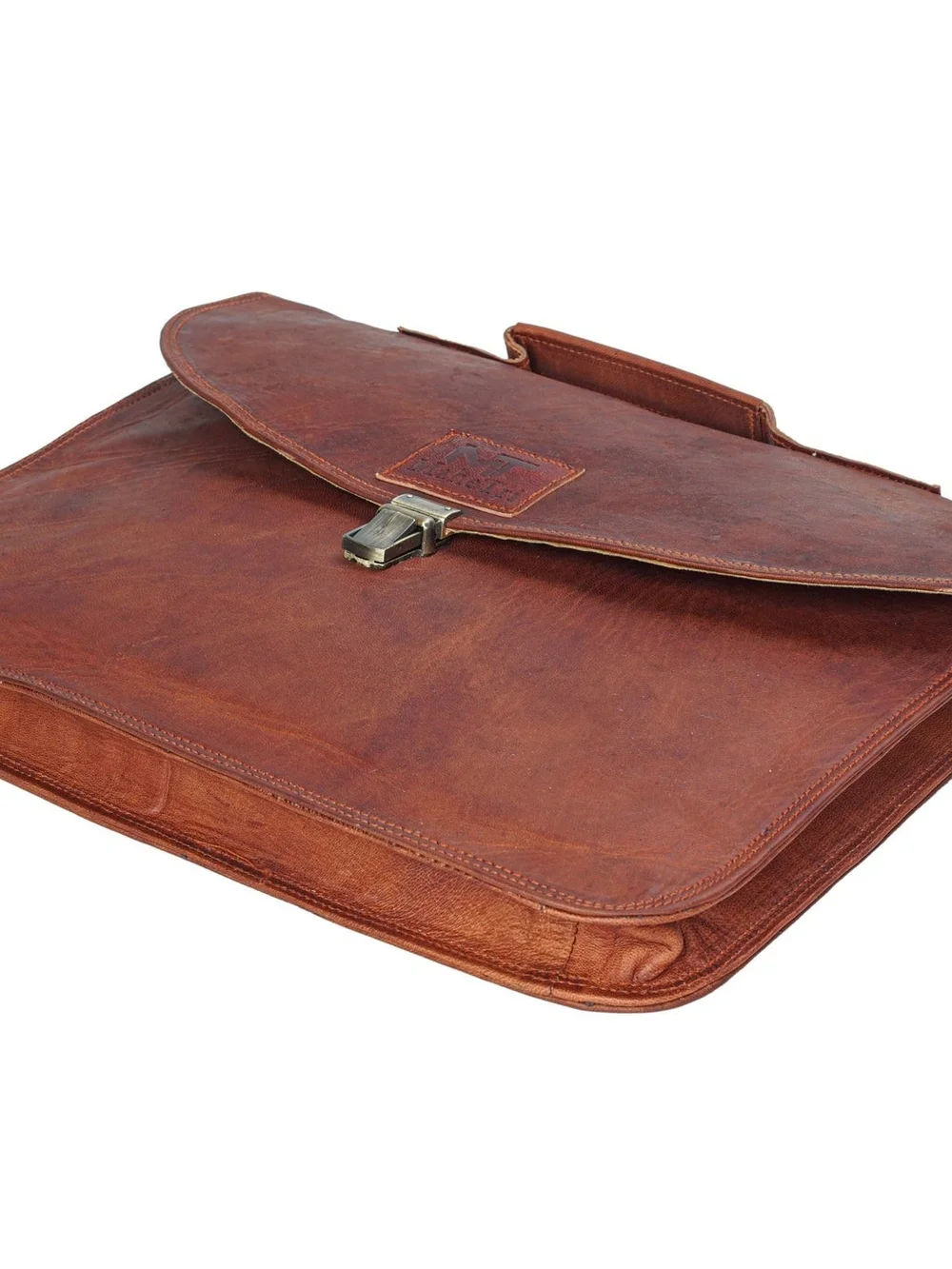 Brown Leather Briefcase - (Laptop Case) Men Bags